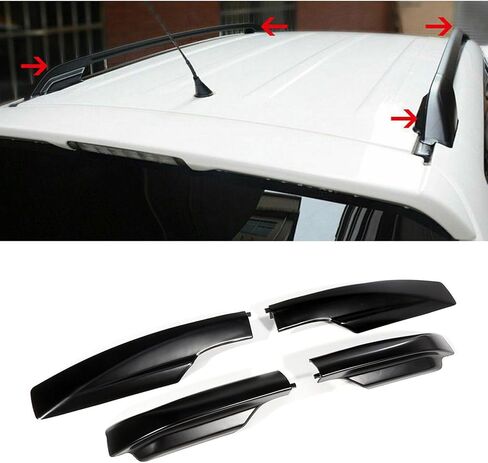 Top Roof Rack for Toyota for RAV4 2006-2007 Xa30 Cover Rail End Noshell Replacement Lightweight ABS Bar Polished Black 4pcs in Saudi Arabia