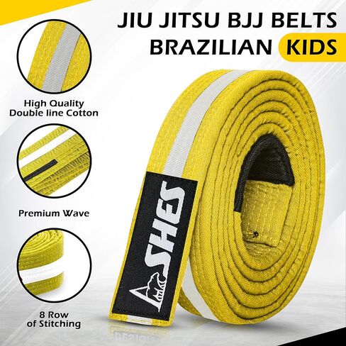 حزام برازيلي جيو جيتسو - الشباب BJJ GI للأطفال مع أحزمة فنون القتال على خطوط تصنيف in Kuwait