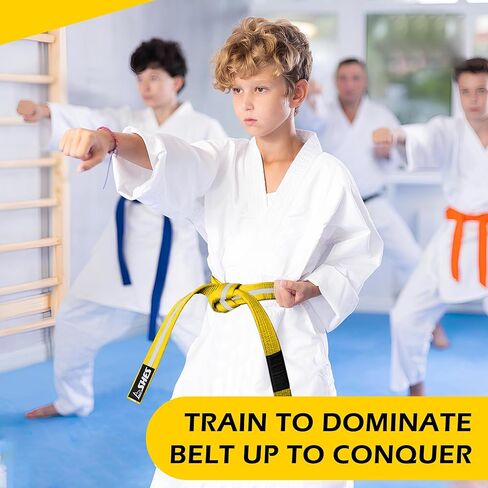 حزام برازيلي جيو جيتسو - الشباب BJJ GI للأطفال مع أحزمة فنون القتال على خطوط تصنيف in Kuwait