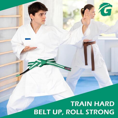 GOSPEL Sports Brazilian Jiu Jitsu Belts Preshurunk Martial Arts Youth BJJ Belts for Girls & Boys with BJJ Ranking Stripes in Saudi Arabia