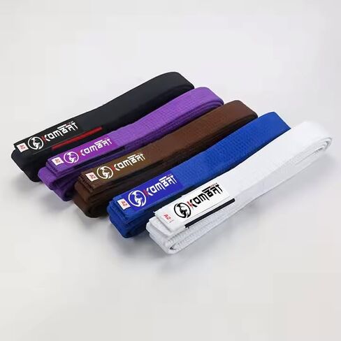 KOMBAT USA Adults Brazilian Jiu Jitsu Belts for Men & Women, Premium IBJJF Approved BJJ Belts Ranking Stripes Sleeve Bar in Kuwait