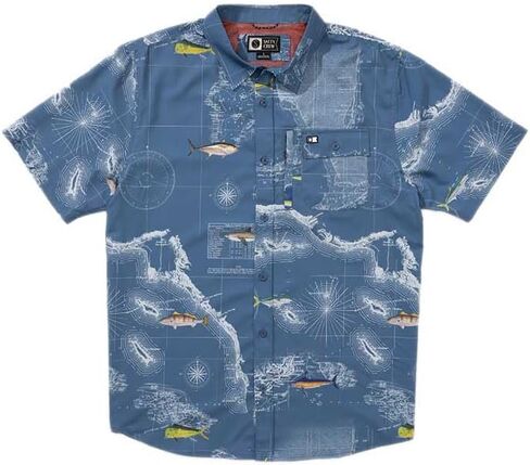 Salty Crew Men's Flagship UV Button-Up Sunshirt – UPF 50+, Moisture-Wicking, Lightweight Fishing Shirt in Saudi Arabia
