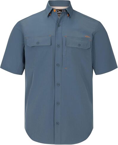 Drake Waterfowl Men's Lake Shore Performance عرض رطوبة خفيفة الوزن قميص قصير الأكمام in Kuwait