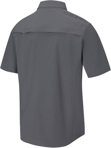 Drake Waterfowl Men's Lake Shore Performance Casual Moisture-Wicking Lightweight Breathable Solid Short Sleeve Buttoned Shirt in Saudi Arabia