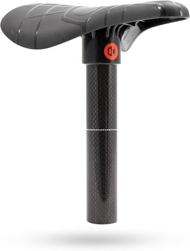 صندوق واحد سرج دراجة مصبوب بشكل مشترك من ألياف الكربون أو صندوق اثنين من سرج الدراجة المصبوب بشكل مشترك مصنوع من سبيكة 6061-T6 مقعد من الألومنيوم 27.2 مم و22.2 مم مقعد دراجة لسباقات BMX | أسود in Kuwait