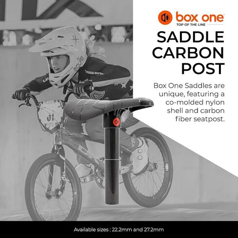 صندوق واحد سرج دراجة مصبوب بشكل مشترك من ألياف الكربون أو صندوق اثنين من سرج الدراجة المصبوب بشكل مشترك مصنوع من سبيكة 6061-T6 مقعد من الألومنيوم 27.2 مم و22.2 مم مقعد دراجة لسباقات BMX | أسود in Kuwait