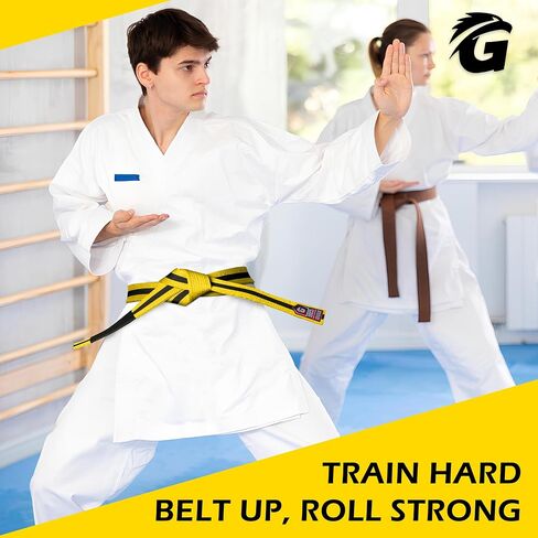 GOSPEL Sports Brazilian Jiu Jitsu Belts Preshurunk Martial Arts Youth BJJ Belts for Girls & Boys with BJJ Ranking Stripes in Saudi Arabia