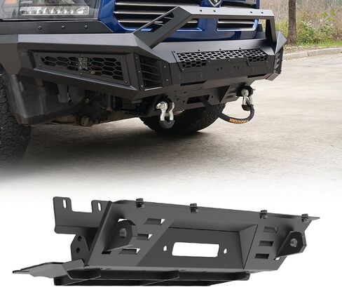 Front Bumper Skid Plate Winch Plate for 2013-2018 Dodge Ram 1500 Pickup Truck & 2019-2023 Ram 1500 Classic (Exclude Warlock), Pickup Offroad Front Bumper Skid Plate & Winch Plate in Saudi Arabia