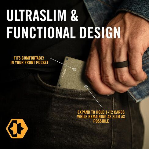 RIDGE wallets for men - The Ultimate RFID Wallet for Modern Dads - Slim, Stylish, and RFID Blocking - Aluminum Card & Cash Strap Wallet (Half Dome) in Kuwait