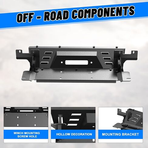 Front Bumper Skid Plate Winch Plate for 2013-2018 Dodge Ram 1500 Pickup Truck & 2019-2023 Ram 1500 Classic (Exclude Warlock), Pickup Offroad Front Bumper Skid Plate & Winch Plate in Saudi Arabia
