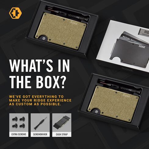 RIDGE wallets for men - The Ultimate RFID Wallet for Modern Dads - Slim, Stylish, and RFID Blocking - Aluminum Card & Cash Strap Wallet (Half Dome) in Kuwait