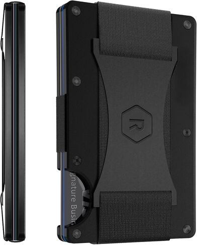 RIDGE wallets for men - The Ultimate RFID Wallet for Modern Dads - Slim, Stylish, and RFID Blocking - Aluminum Card & Cash Strap Wallet (Half Dome) in Kuwait