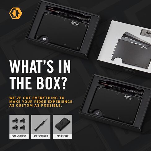 RIDGE wallets for men - The Ultimate RFID Wallet for Modern Dads - Slim, Stylish, and RFID Blocking - Aluminum Card & Cash Strap Wallet (Half Dome) in Kuwait