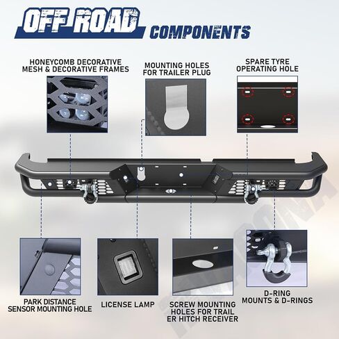 لوحة رافعة الصمام الأمامية للزلزات الصمامات لعام 2013-2018 Dodge Ram 1500 Pickup Truck & 2019-2023 RAM 1500 Classic (استبعاد WARLOCK) ، Pickup Offroad Front Group Plate & Winch Plate in Saudi Arabia