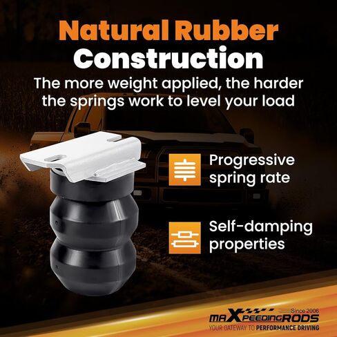 MaxPeedingRods التعليق التعزيز مجموعة الخلفية 8600 رطل ل Dodge RAM 3500 و RAM 3500 CAB & Chassis 2003-2025 2WD 4WD Rubber Helper Kit in Kuwait