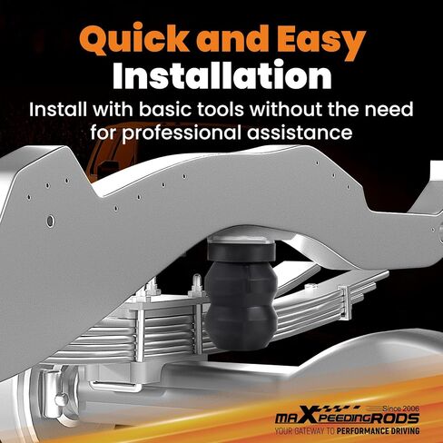 MaxPeedingRods التعليق التعزيز مجموعة الخلفية 8600 رطل ل Dodge RAM 3500 و RAM 3500 CAB & Chassis 2003-2025 2WD 4WD Rubber Helper Kit in Kuwait