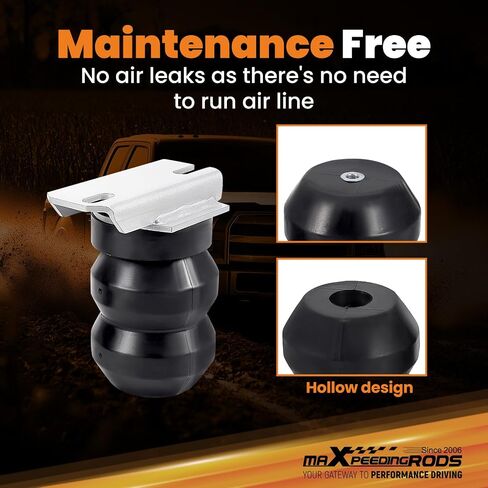MaxPeedingRods التعليق التعزيز مجموعة الخلفية 8600 رطل ل Dodge RAM 3500 و RAM 3500 CAB & Chassis 2003-2025 2WD 4WD Rubber Helper Kit in Kuwait