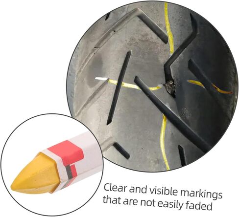 Happyyami 2Pcs Tire Marking Pens Durable Tire Repair Marking Pens for Visibility Car Tires Wax Marker for Easy Use and Long Term Performance in Saudi Arabia