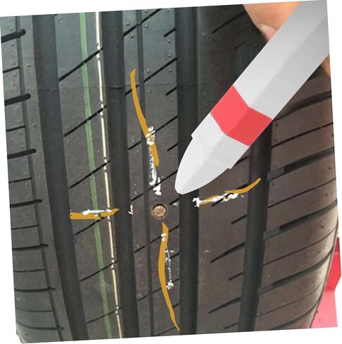 Happyyami 2Pcs Tire Marking Pens Durable Tire Repair Marking Pens for Visibility Car Tires Wax Marker for Easy Use and Long Term Performance in Saudi Arabia