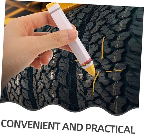 Happyyami 2Pcs Tire Marking Pens Durable Tire Repair Marking Pens for Visibility Car Tires Wax Marker for Easy Use and Long Term Performance in Saudi Arabia
