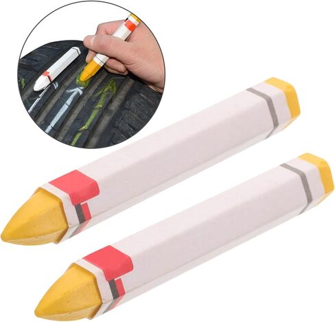 Happyyami 2Pcs Tire Marking Pens Durable Tire Repair Marking Pens for Visibility Car Tires Wax Marker for Easy Use and Long Term Performance in Saudi Arabia