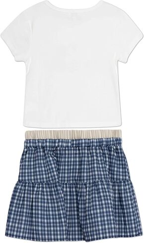 Speechless Girls Tee With Plaid Boxer Skirt Set in Saudi Arabia