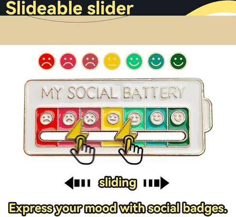 Social Mood Pins - humorous social fun enamel mood pins for introverts in Saudi Arabia