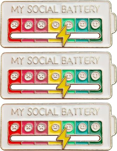 Social Mood Pins - humorous social fun enamel mood pins for introverts in Saudi Arabia