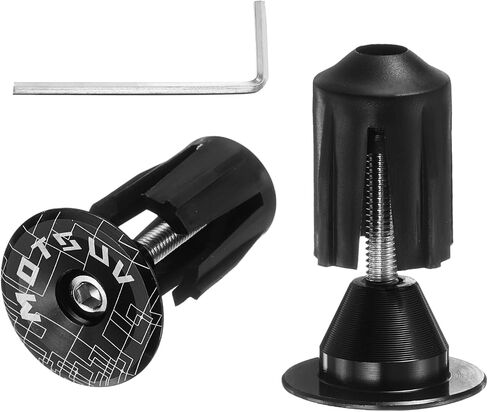 HARFINGTON Bike Handlebar End Plugs Aluminum Bar End Caps 16-21mm Adjustment Expanding Locking with Tool for MTB Road BMX Fixed Gear Bike, Red in Saudi Arabia