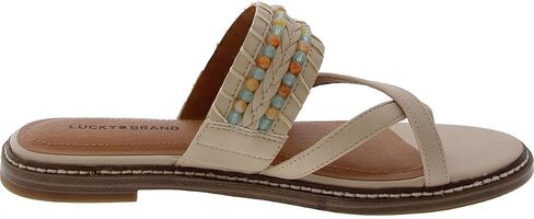 Lucky Brand Women's KAYKEY Flat Sandal, Chocolate, 7 in Saudi Arabia