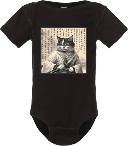 Go All Out Ancient Samurai Cat Ukiyo-e Japan Infant Creeper in Saudi Arabia