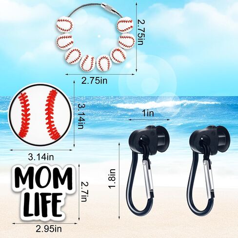 سحر الكرة الرياضية Momlife Hook حامل للاشتعال Bogg Bag Associory Tote Beach Bag Decoration Hook مجموعة البيسبول كرة القدم كرة القدم in Kuwait