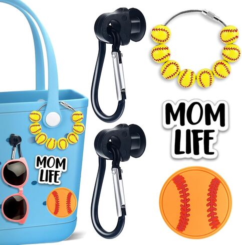 سحر الكرة الرياضية Momlife Hook حامل للاشتعال Bogg Bag Associory Tote Beach Bag Decoration Hook مجموعة البيسبول كرة القدم كرة القدم in Kuwait