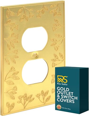 ريو سالتو المعادن الأزهار الزجاجية تغطية غطاء ضوء لوحة مفتاح لوحة مفتاح زهرة يغطي لوحات الجدار الذهب روك واحد ديكور ديكور 1-غانغ الروك (حزمة واحدة) in Kuwait