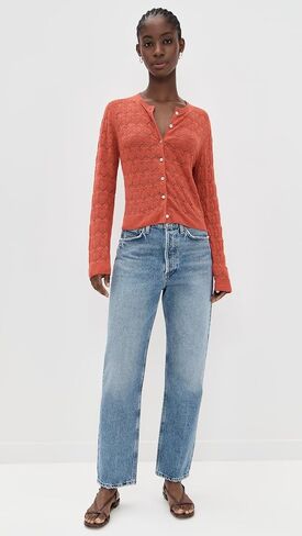 Vince Women's Lace Stitch Cardigan in Saudi Arabia