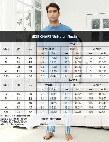 Mens Pajamas Set Cotton Short Sleeve and Pants 2 Piece PJ Set Soft Comfy Loungewear Men's Nightwear Set with Pockets in Kuwait