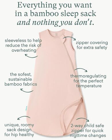 Supersoft Sleep Sack 0.5 TOG, Premium Bamboo Viscose Toddler Sleeping Bag, Lightweight Sleepsack 2-4T (Forest) in Kuwait