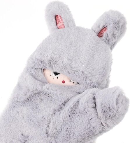 PRETYZOOM 1 Pair of Women Winter Fluffy Gloves Plush Gloves Windproof Gloves Adorable Plush Mittens 9.43X3.93X1.18in in Saudi Arabia