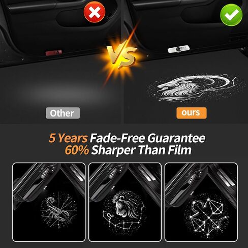 لا تتلاشى لا تتلاشى أضواء باب السيارة Zodiac ， 2 PCS Ghost Shadow Puddle LED مصباح ترحيب ترحيب مجاملة مجاملة متوافق مع Toyota جميع النماذج/لكزس جميع الطرز/Infiniti معظم الطرز (LEO) in Kuwait
