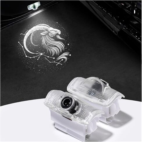 لا تتلاشى لا تتلاشى أضواء باب السيارة Zodiac ， 2 PCS Ghost Shadow Puddle LED مصباح ترحيب ترحيب مجاملة مجاملة متوافق مع Toyota جميع النماذج/لكزس جميع الطرز/Infiniti معظم الطرز (LEO) in Kuwait