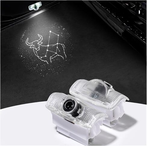 لا تتلاشى لا تتلاشى أضواء باب السيارة Zodiac ， 2 PCS Ghost Shadow Puddle LED مصباح ترحيب ترحيب مجاملة مجاملة متوافق مع Toyota جميع النماذج/لكزس جميع الطرز/Infiniti معظم الطرز (LEO) in Kuwait
