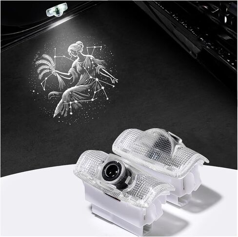لا تتلاشى لا تتلاشى أضواء باب السيارة Zodiac ， 2 PCS Ghost Shadow Puddle LED مصباح ترحيب ترحيب مجاملة مجاملة متوافق مع Toyota جميع النماذج/لكزس جميع الطرز/Infiniti معظم الطرز (LEO) in Kuwait