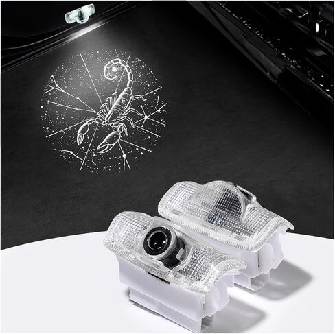 لا تتلاشى لا تتلاشى أضواء باب السيارة Zodiac ， 2 PCS Ghost Shadow Puddle LED مصباح ترحيب ترحيب مجاملة مجاملة متوافق مع Toyota جميع النماذج/لكزس جميع الطرز/Infiniti معظم الطرز (LEO) in Kuwait