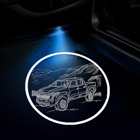 2pcs أضواء باب السيارة شعار الشعار اللاسلكي شبح الظل مصباح ليزر شبح ملاءمة ل toyota 4runner in Kuwait