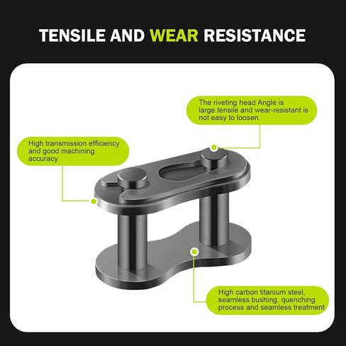 8 PCS Drive Chain Master Link Clip, Heavy Duty Rust-proof Roller Chain Connector, Bike Cross Master Link Connector Repair Accessories, for Motorcycles Bikes Scooters ATVs (Black #428) in Kuwait