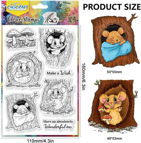 CHGCRAFT Retro Graffiti Edge Clear Stamps Silicone Stamps Retro Background Transparent Stamps for Card Making DIY Scrapbooking Photo Album Decoration, 4.3x6.3inch in Kuwait