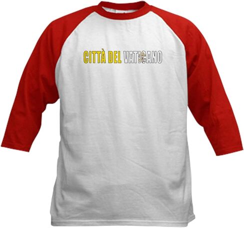 Cafepress Vatican City Kids Baseball Jersey Kids Cotton Baseball Jersey ، 3/4 Raglan Sleeve Shirt in Kuwait