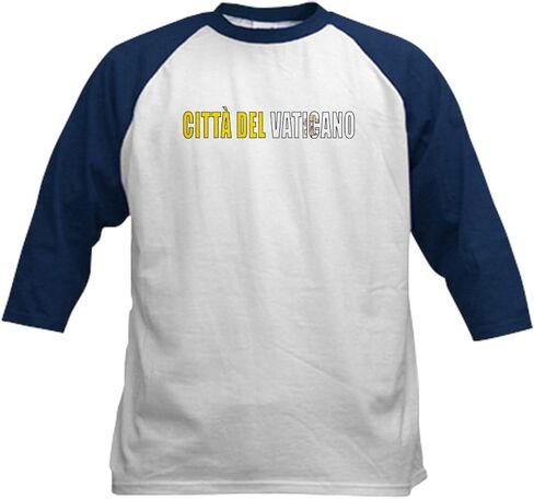 Cafepress Vatican City Kids Baseball Jersey Kids Cotton Baseball Jersey ، 3/4 Raglan Sleeve Shirt in Kuwait