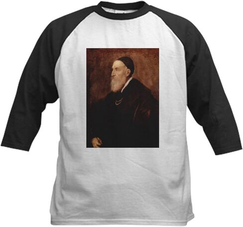 Cafepress Self Portrait 1567 Kids Baseball Jersey Kids Cotton Baseball Jersey ، 3/4 Raglan Sleeve Shirt in Saudi Arabia