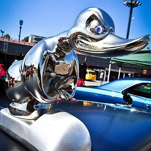 زخرفة محرك السيارة الغاضبة ، 3D Funny Sploy Car Bonnet Emblem ، 4 × 4 بوصة التمثال المعدني ذاتيًا للسيارات ، المنزل ، الديكور المكتبي (الفضة) in Saudi Arabia